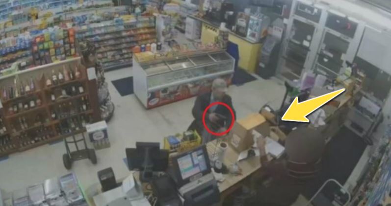 WATCH: Worthless THUG Tries To Rob Mini-Market, Cashier Has Different Plans And BLASTS HIM