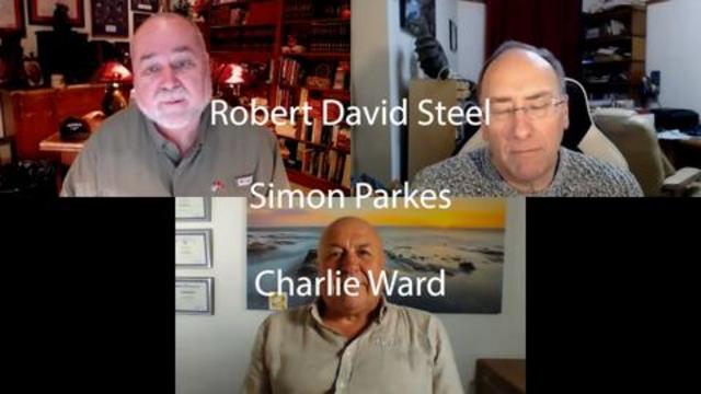 Robert David Steele, Simon Parkes and Charlie Ward.