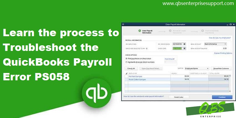 Fix QuickBooks Payroll Error PS058 (Download or Installation Failed)