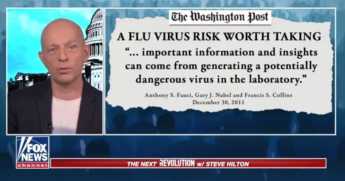 Steve Hilton Drops BOMBSHELL: "Dr. Fauci’s Institute Commissioned Research That Produced This [COVID-19] Virus" After Obama Administration Banned Funding Of The Controversial Research [VIDEO]