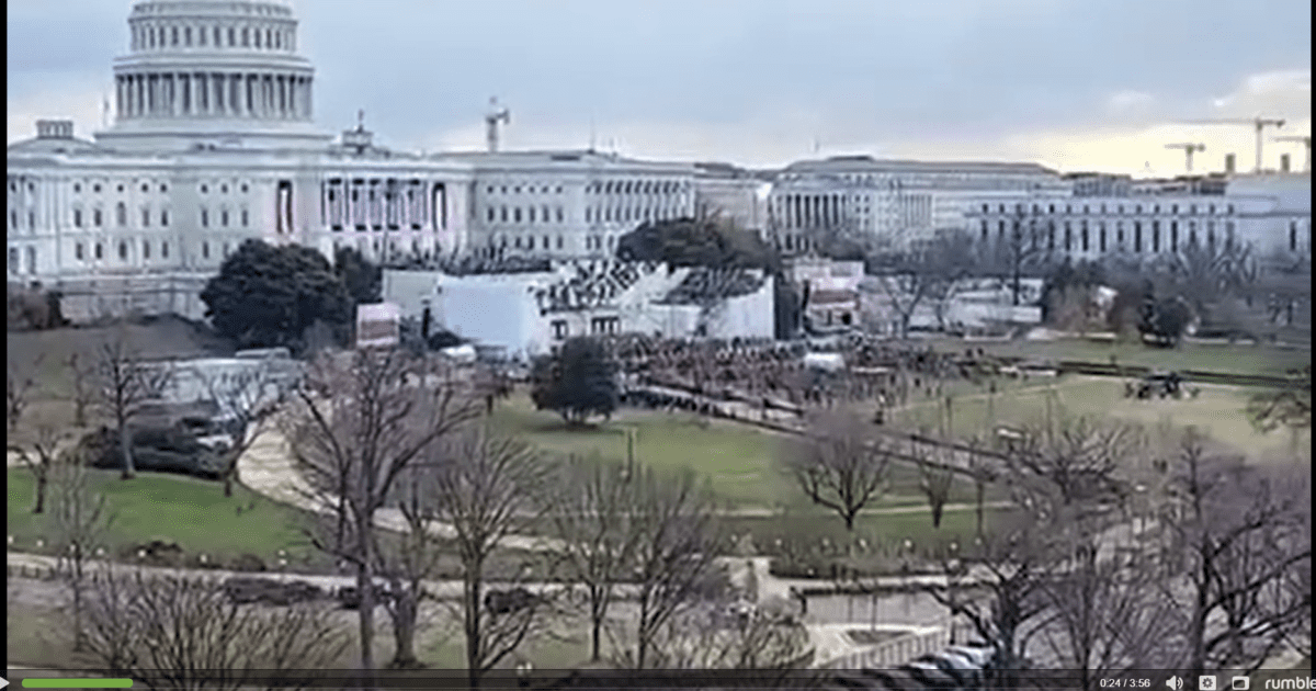 "The Most Bizarre Scene You Ever Saw In Your Life" "Dystopian" New Video of Beijing Biden's Illegitimate Inauguration, Cold Eerie Silence, Emptiness, Troops Nearly Only People In Attendance