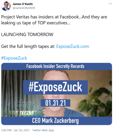 Project Veritas has insiders at Facebook…And they are leaking us tape of TOP executives… - (We) Are The News