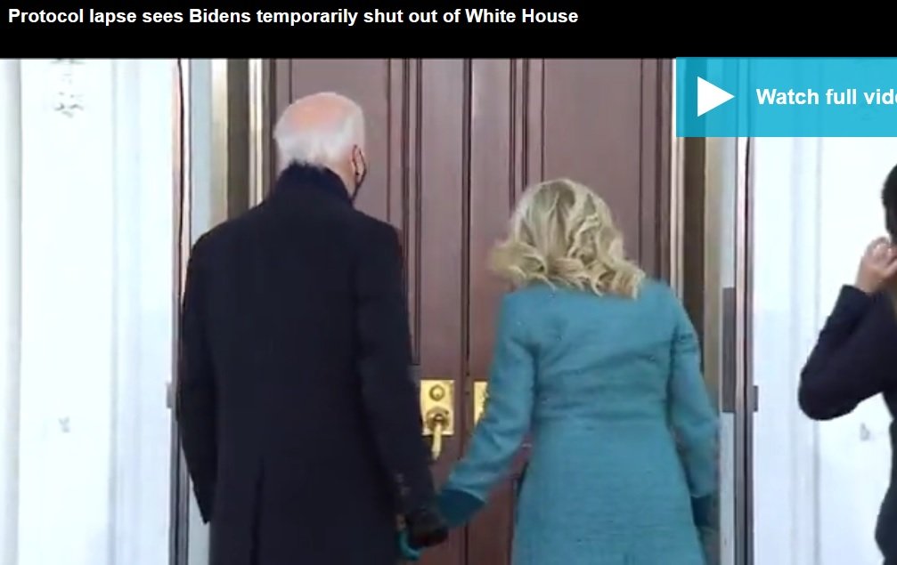 AWKWARD: After Inauguration Bidens Were Locked Out of White House - They Fired Trump Butler and No One Was There to Open the Doors
