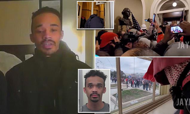 Left-wing activist is arrested in relation to siege on Capitol Building | Daily Mail Online