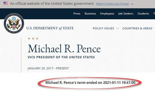 "Disgruntled Staffer" Hacks State Department Site, Changes Trump/Pence Bios | ZeroHedge