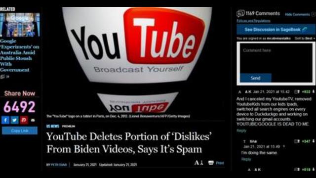 Biden Gets NUKED From Orbit With Dislikes, YouTube FAILS to Delete Dislikes Fast Enough