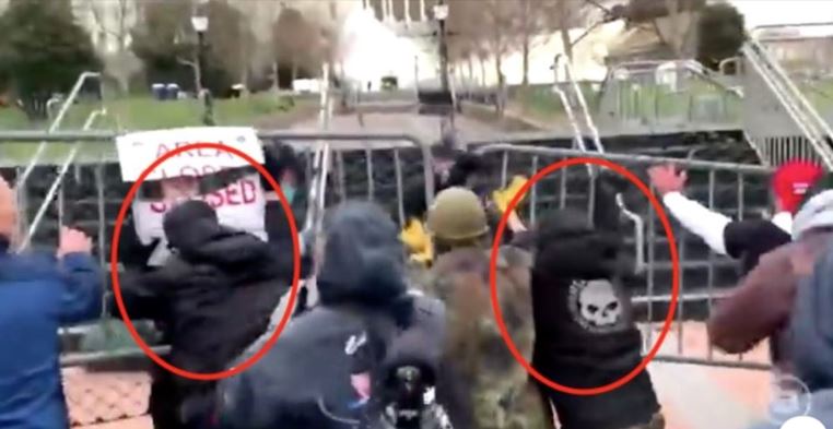 Internet ERUPTS After Video Surfaces Showing ANTIFA Terrorists Storming Capitol Disguised As Trump Supporters- Did You Catch It?