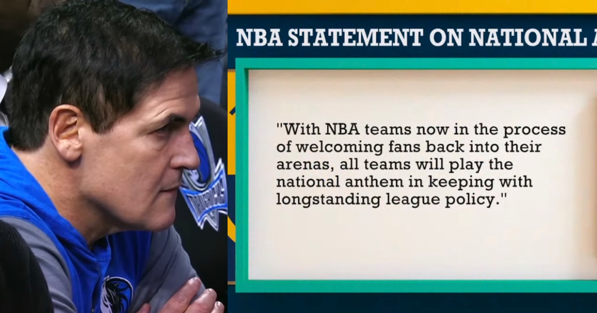 Mark Cuban Takes an 'L' as NBA Issues Statement That Mavericks Will Indeed Honor the National Anthem Tradition After Trying to Cancel it ⋆ 10ztalk viral news aggregator