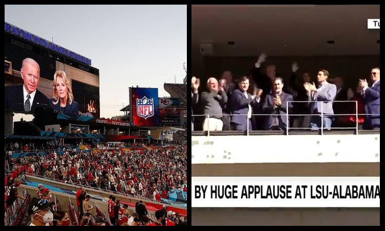 Videos: "The Most Popular President Ever" And His Wife Get Booed At The Super Bowl LV - Contrast That With The Crowd’s Reaction To The Trumps During LSU - Alabama Game – Right Journalism