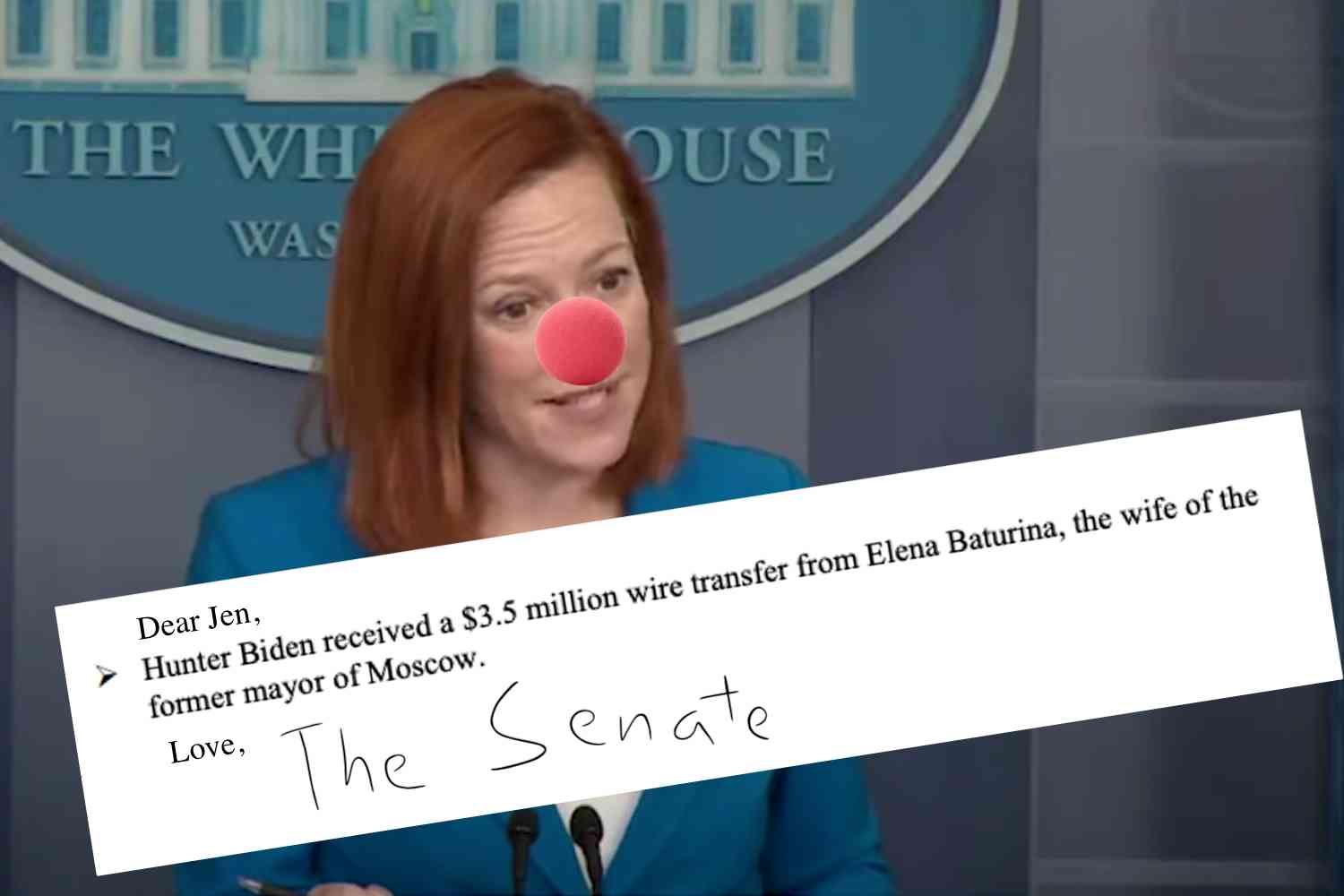 Watch Jen Psaki say she's not familiar with the SENATE REPORT on Hunter Biden's business dealings: "Doesn't sound like it's backed up by a lot of evidence." Here's the report for ya, Jen. | Not the Bee