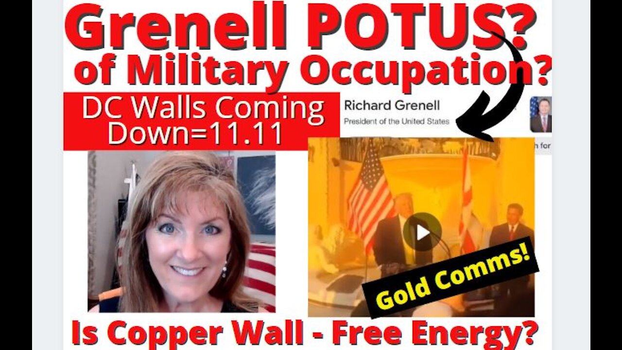 RICHARD GRENELL POTUS OF MILITARY OCCUPATION 11.11 ARRESTS-DC WALL COMING DOWN! HAPPY SPRING 3-20-21