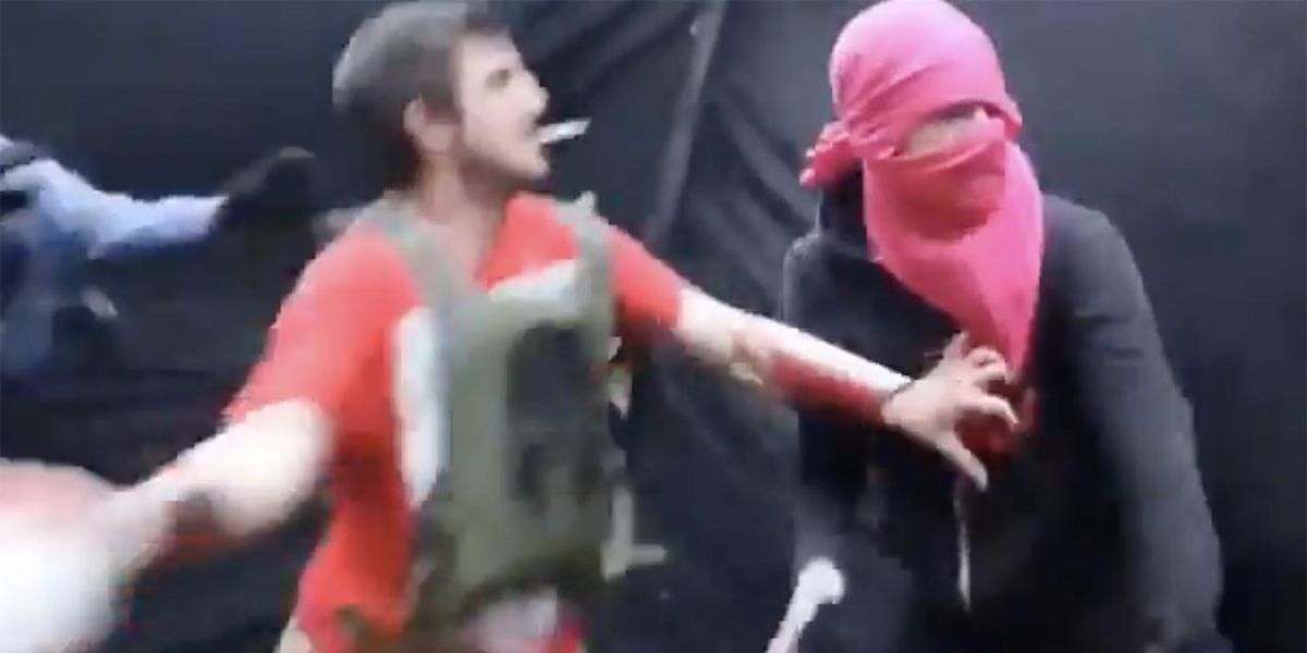 Man Hits Pink-Masked Antifa So Hard with Frying Pan It Gongs - Louder With Crowder