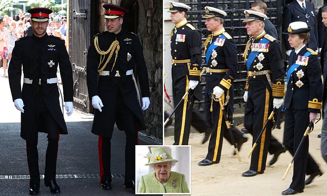 Queen decides none of the royal family members to wear military uniform at Prince Philip's funeral | Daily Mail Online