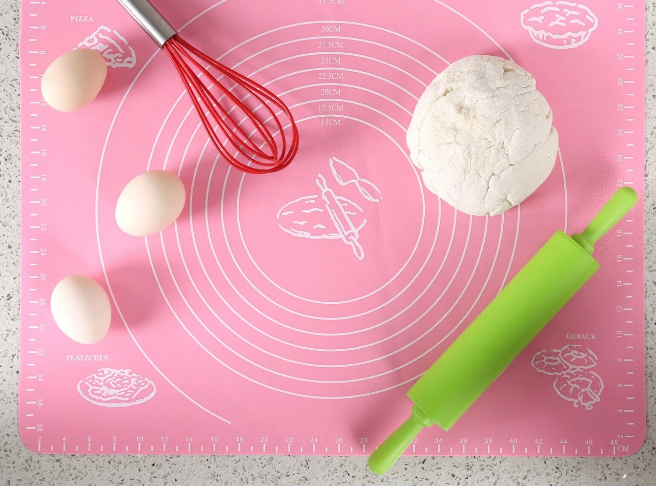 Non Stick Silicone Cake Kneading Dough Baking Mat Pastry Rolling Pad For Cooking - Baking Trays