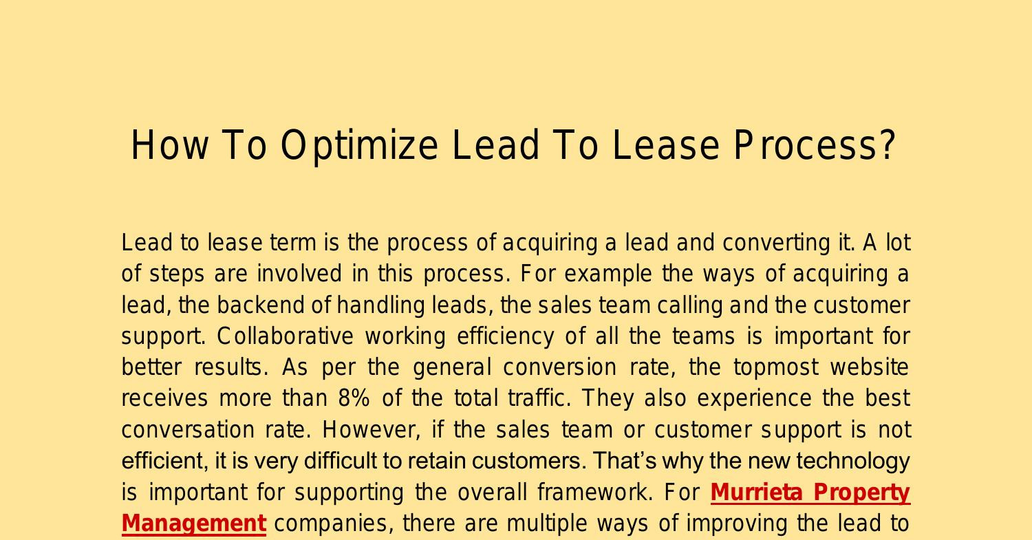 How To Optimize Lead To Lease Process_.docx | DocDroid
