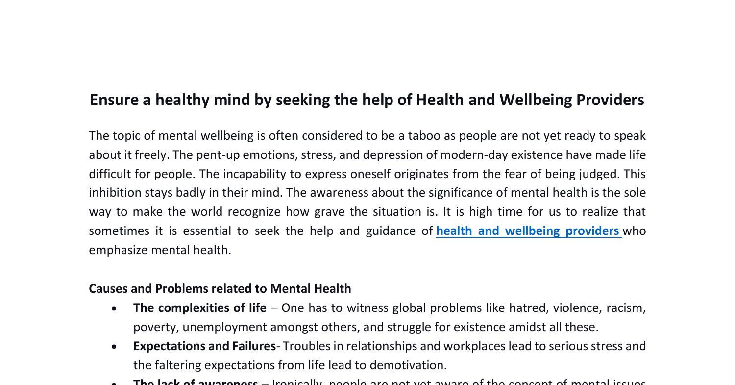 Ensure a healthy mind by seeking the help of Health and Wellbeing Providers.pdf | DocDroid