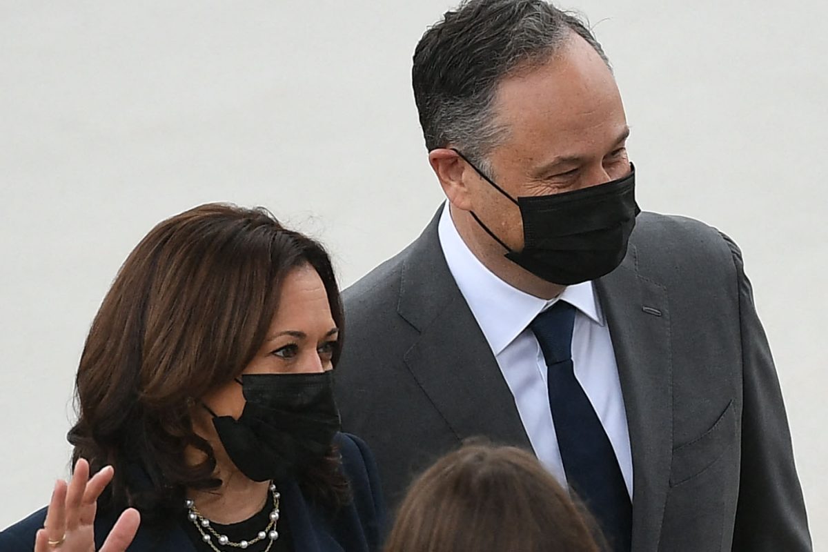 WATCH: Vice President Kamala Harris Kisses Husband While BOTH Are Wearing Masks | The Daily Wire