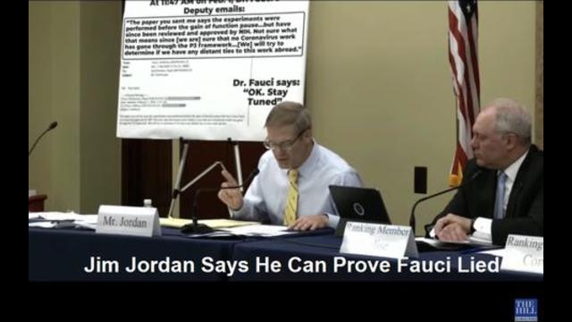 Jim Jordan Says He Can Prove Fauci Lied