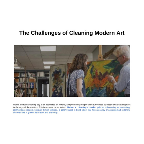 The Challenges of Cleaning Modern Art