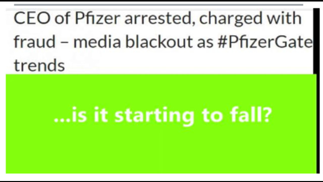 EXPOSED !! IS IT STARTING TO FALL ? CEO OF PFIZER ARRESTED, CHARGED WITH FRAUD, MEDIA BLACKOUT !!