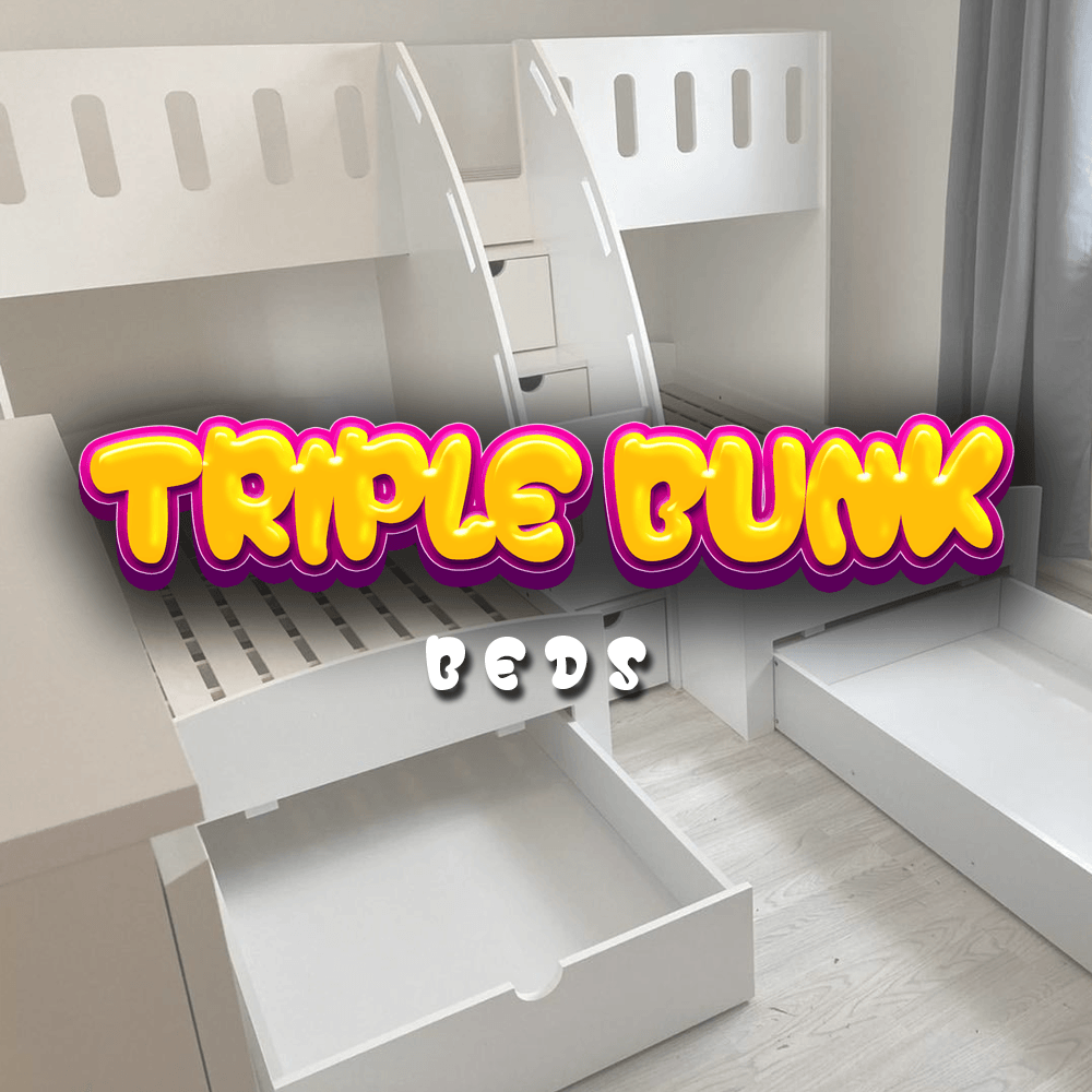 Triple Bunk Beds | Triple Sleeper Bunk Beds with Stairs and Slide | Kids Bunk Beds | Triple Bunk Beds | Double and Single Bunk Beds