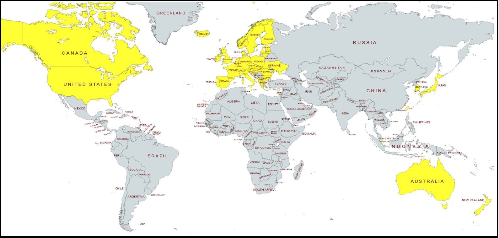 Interesting Map Shows Countries Who Support Western Govt Sanctions Against Russia vs Those Who Do Not - The Last Refuge