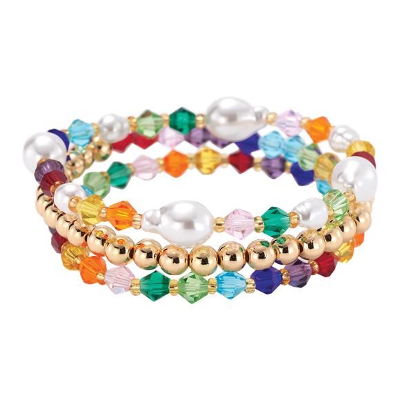 Kaleidoscope Color Stretch Bracelet Set