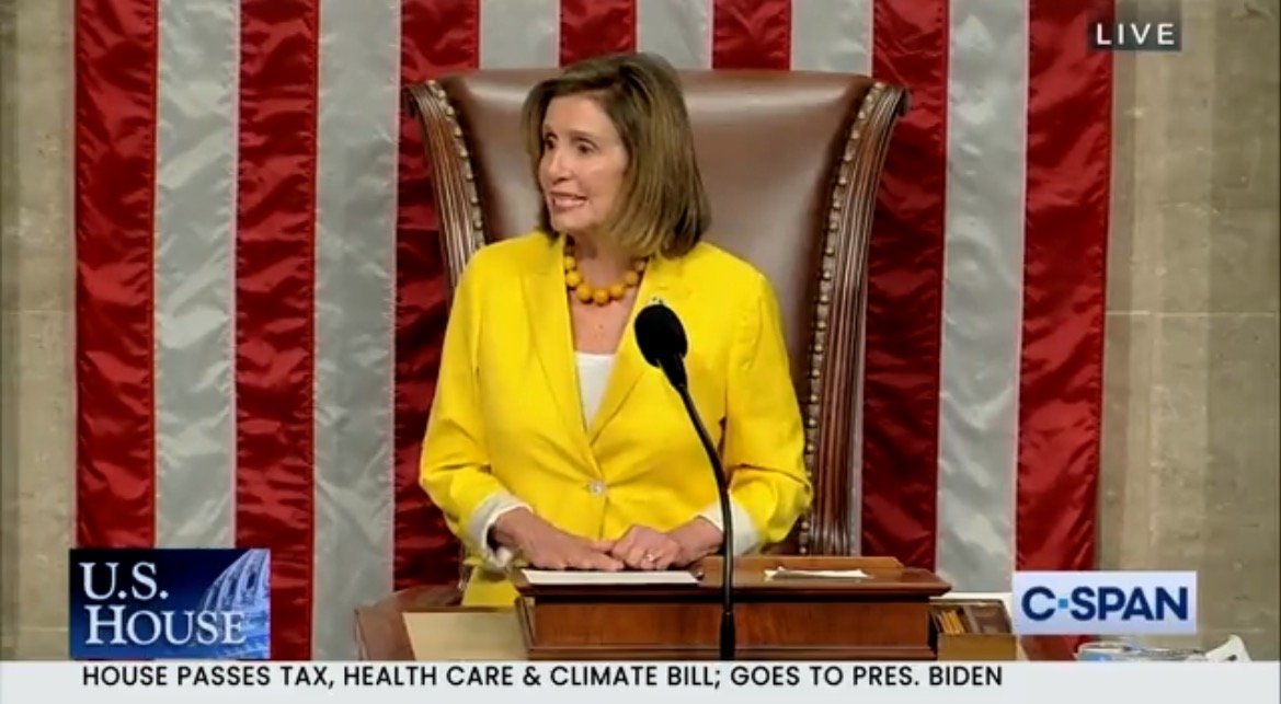 Pelosi and Democrats Cheer After They Pass Massive 'Bidenflation' Bill - Will Raise Taxes on Middle Class During Recession - Create 87,000 IRS Jobs to Harass American Families (VIDEO)