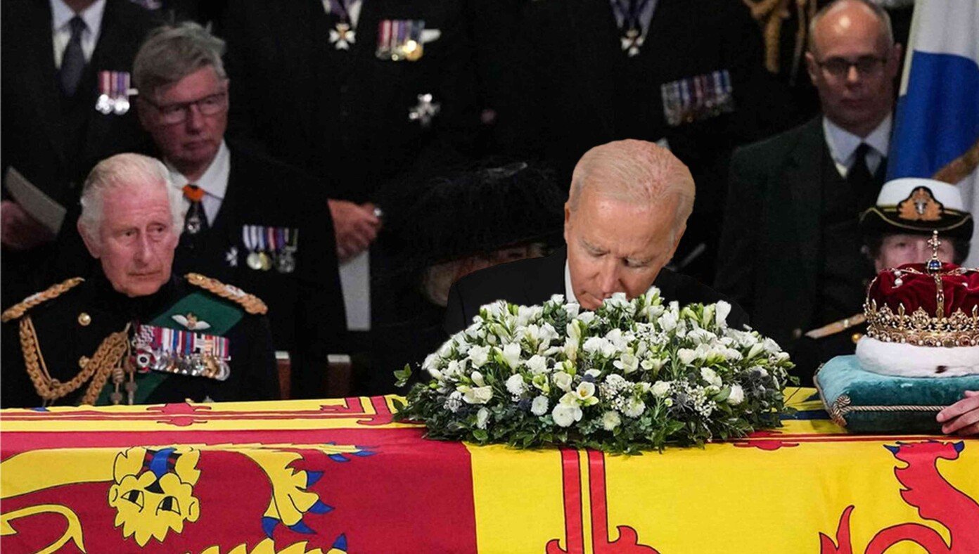 Biden Tearfully Gives Queen One Final Sniff | Babylon Bee