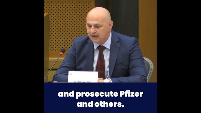 EU Parliament Member Mislav Kolakušić is CALLING for PFIZER to be PROSECUTED