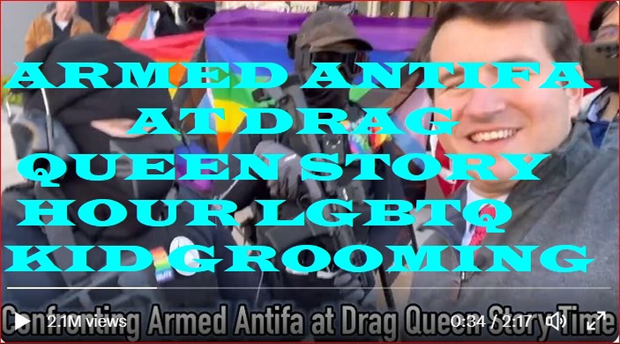 Armed ANTIFA at LGBTQ drag queen story hour in Denton, Texas!