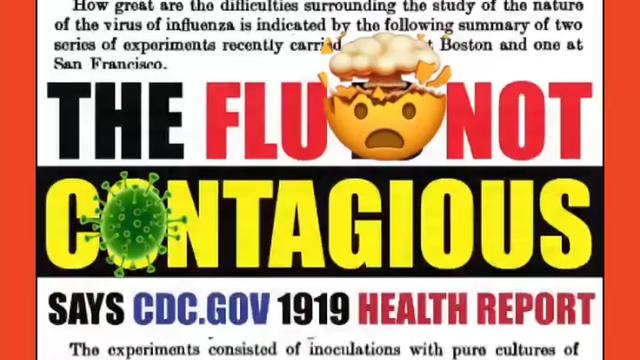 Public Health Report Vol. 84: The Flu Is Not Contagious (10. January 1919)
