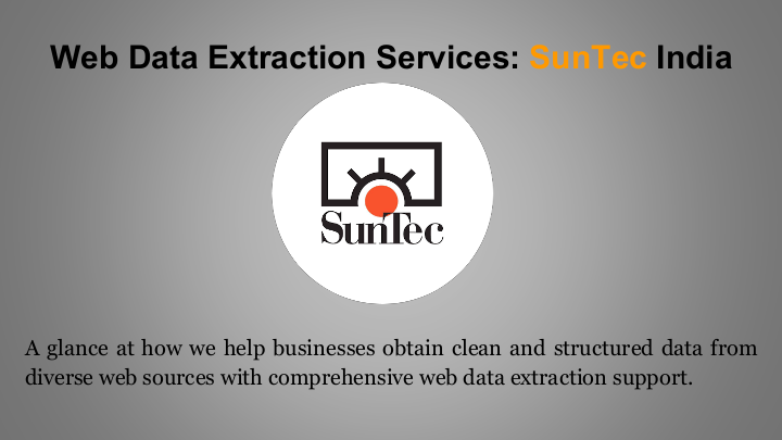 Web Data Extraction Services of SunTec India
