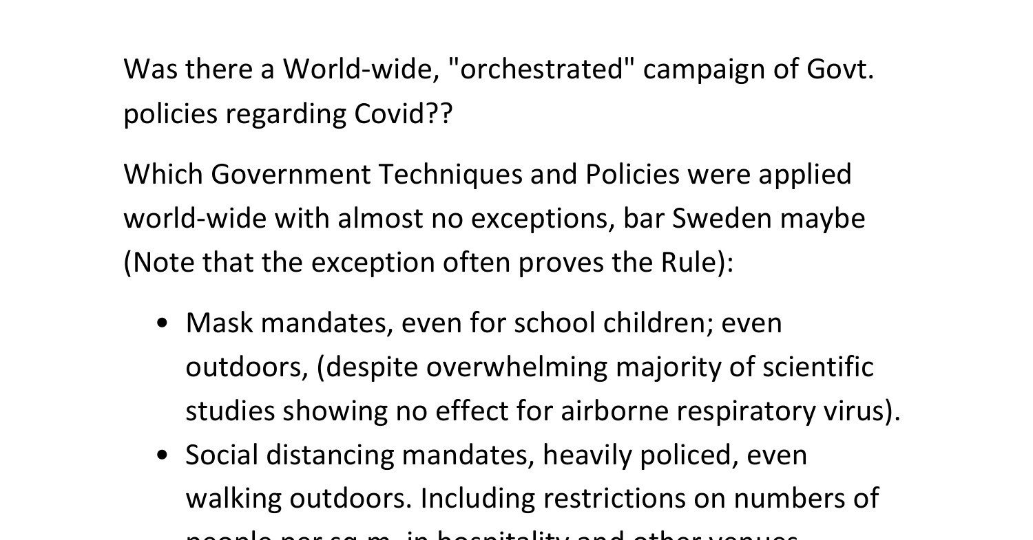 Was there a World-wide, "orchestrated" campaign of Govt. policies regarding Covid??.pdf | DocDroid