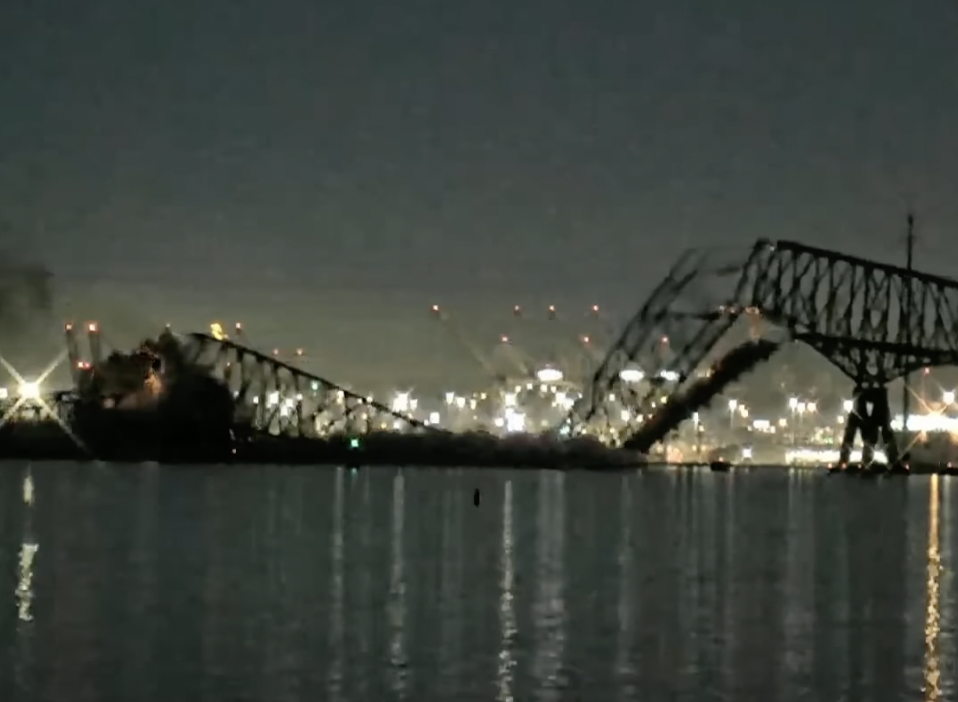 GoLocalProv | VIDEO: Key Bridge in Baltimore Hit by Container Ship and Collapses