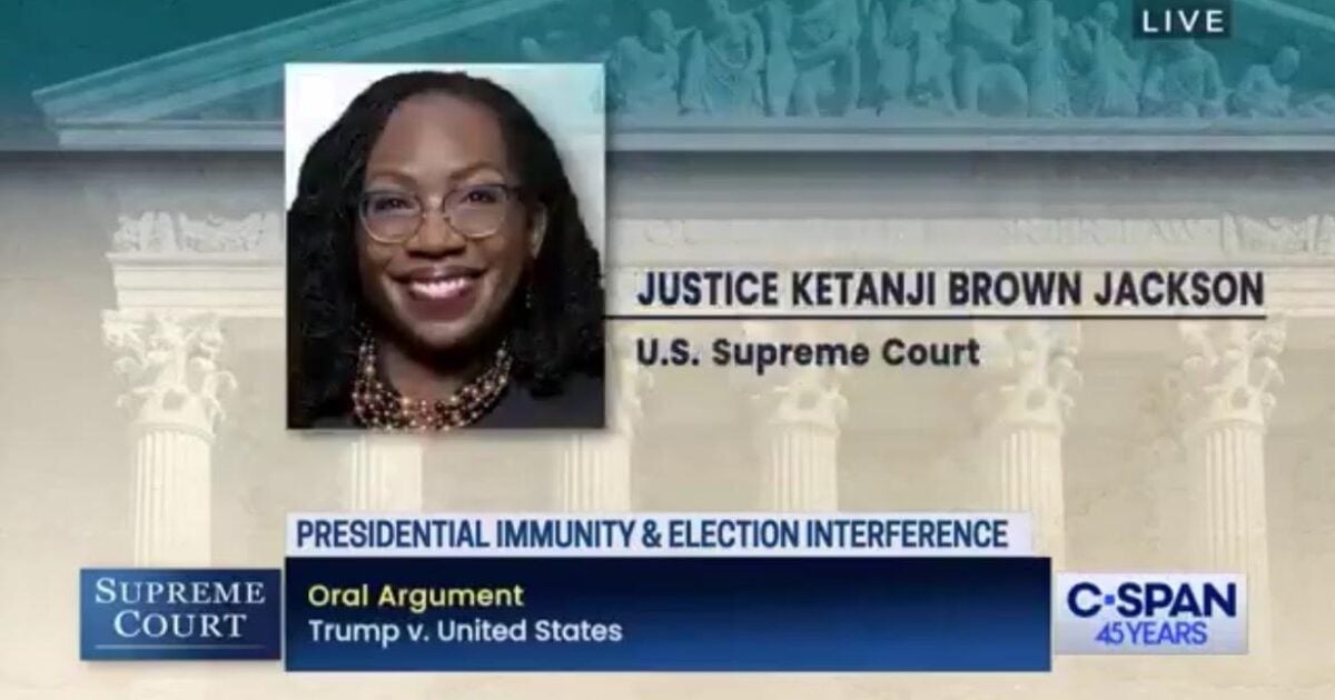 Trump Attorney Humiliates Justice Ketanji Brown Jackson During Oral Arguments on Immunity Claim (AUDIO) | The Gateway Pundit | by Cristina Laila