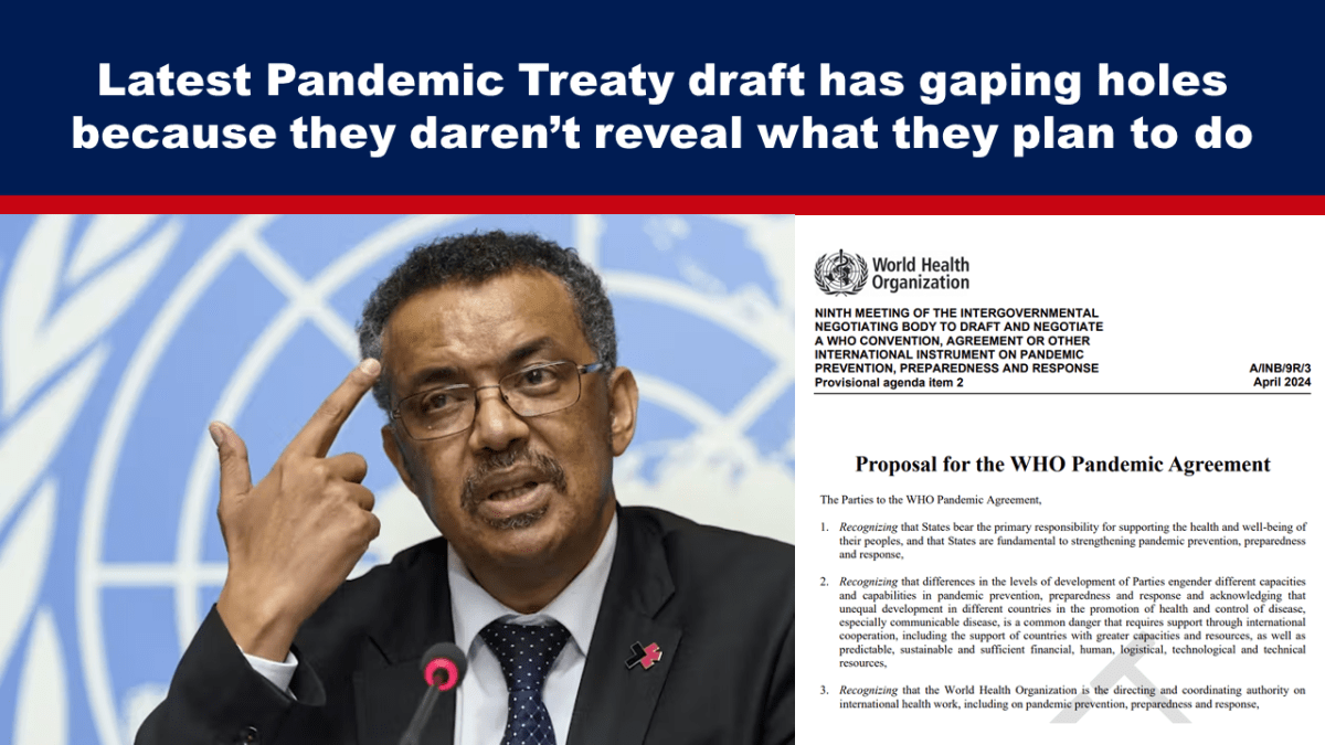 Latest Pandemic Treaty draft has gaping holes because they daren’t reveal what they plan to do – The Expose