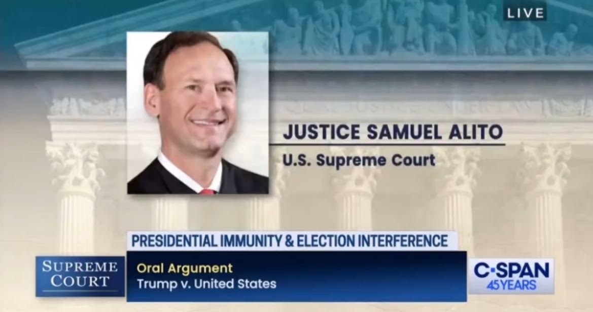 Justice Alito Destroys Jack Smith's Prosecutor During Trump Immunity Oral Arguments with One Question (AUDIO) | The Gateway Pundit | by Cristina Laila