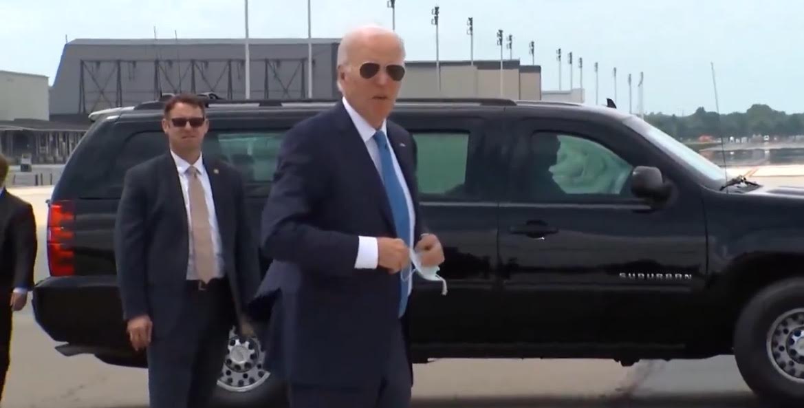 Signs of Life? Joe Biden Seen for the First Time in Nearly a Week, Exits Motorcade, Mumbles Incoherently at Reporters (VIDEO) | The Gateway Pundit | by Cristina Laila