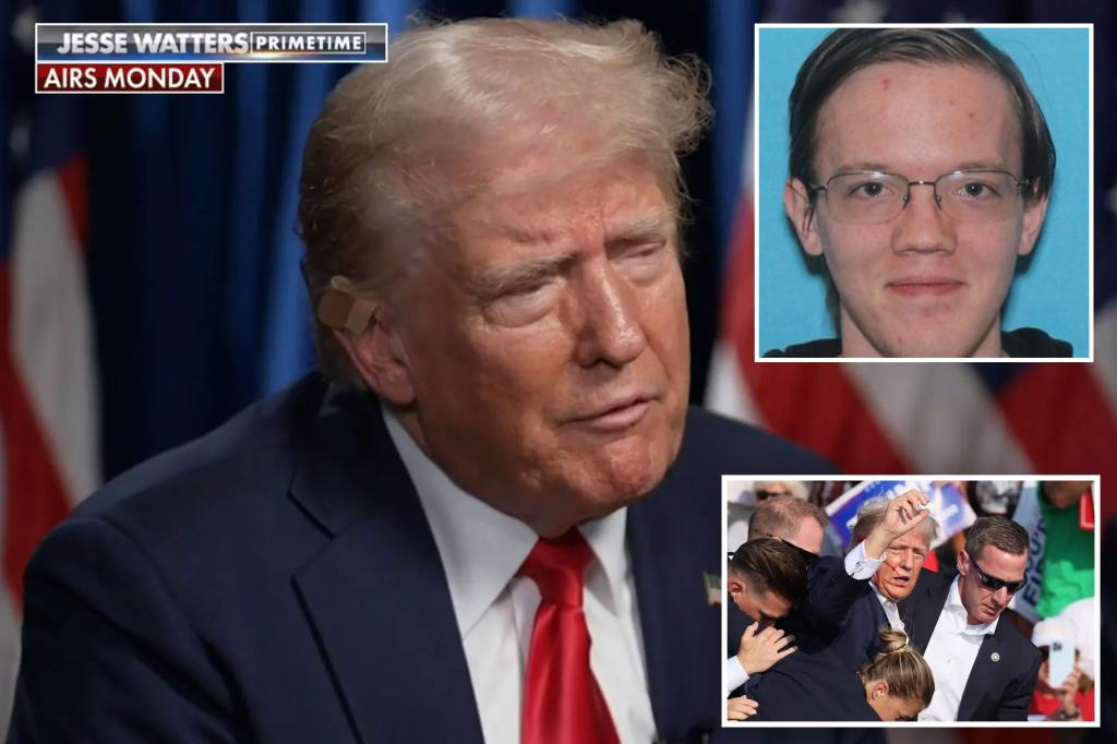 Trump says he wasn't warned by Secret Service about gunman Thomas Crooks before assassination attempt at Pennsylvania rally