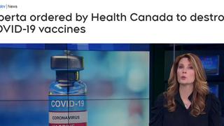 Canadian Provinces Told to Destroy Pfizer COVID Vaccines