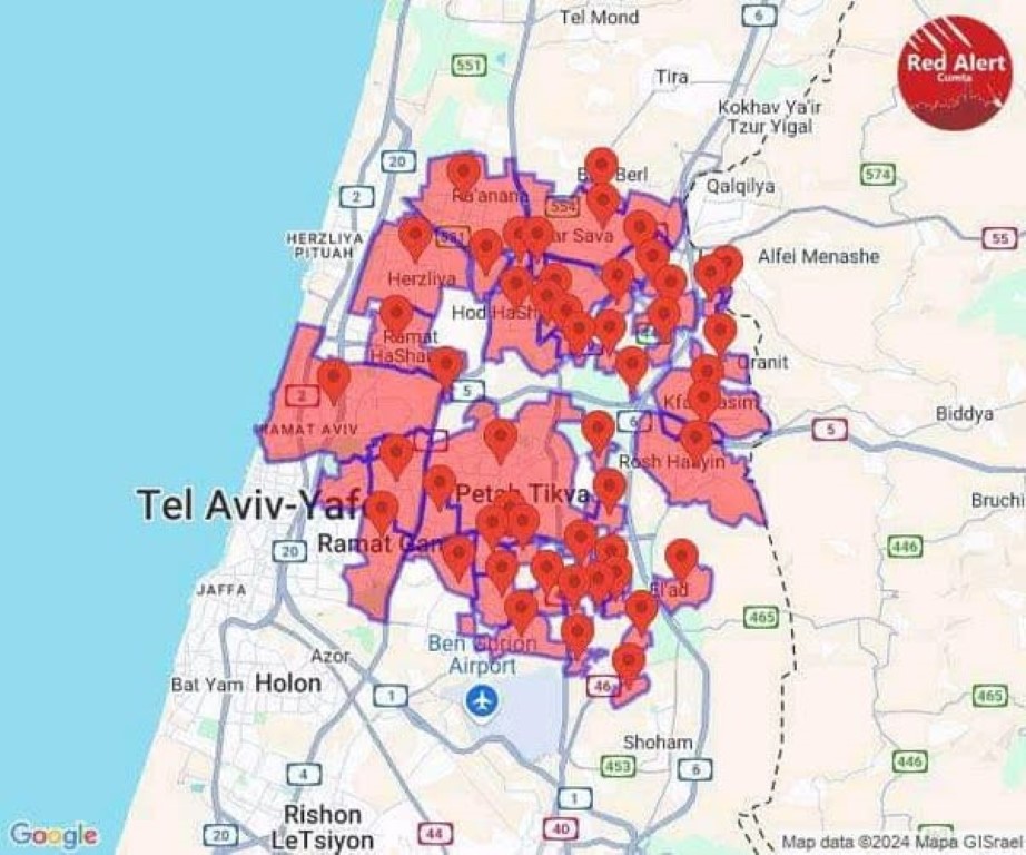 Israël : Le Hezbollah a frappé durement plusieurs villes d’Israël, dont Tel Aviv. Multiples impacts au sol enregistrés. – L'Informateur