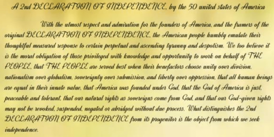 The Real 2nd Declaration of Independence Signed by President Trump 7/4/2020 | Operation Disclosure Official