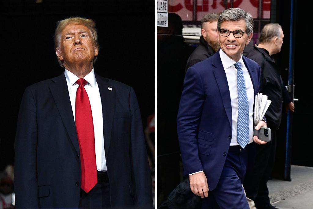 Trump to sit for in-person deposition in defamation suit against ABC, George Stephanopoulos